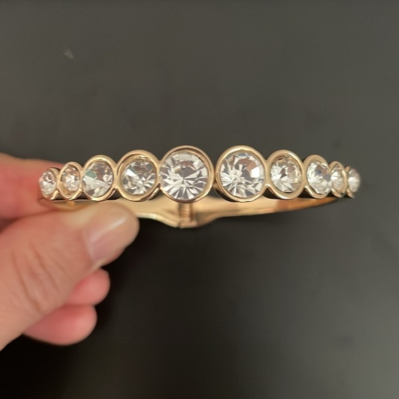 18K Gold Plated/ Crystals Bangle- Women - Picture 6 of 11